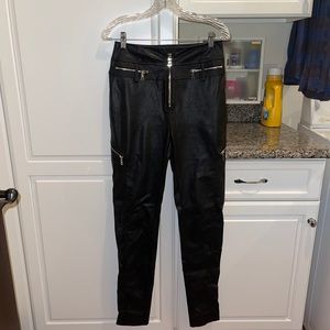 High Rise Leather Leggings